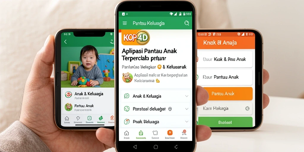Antarmuka utama KOPI4D dengan fungsi pantau anak yang efektif.