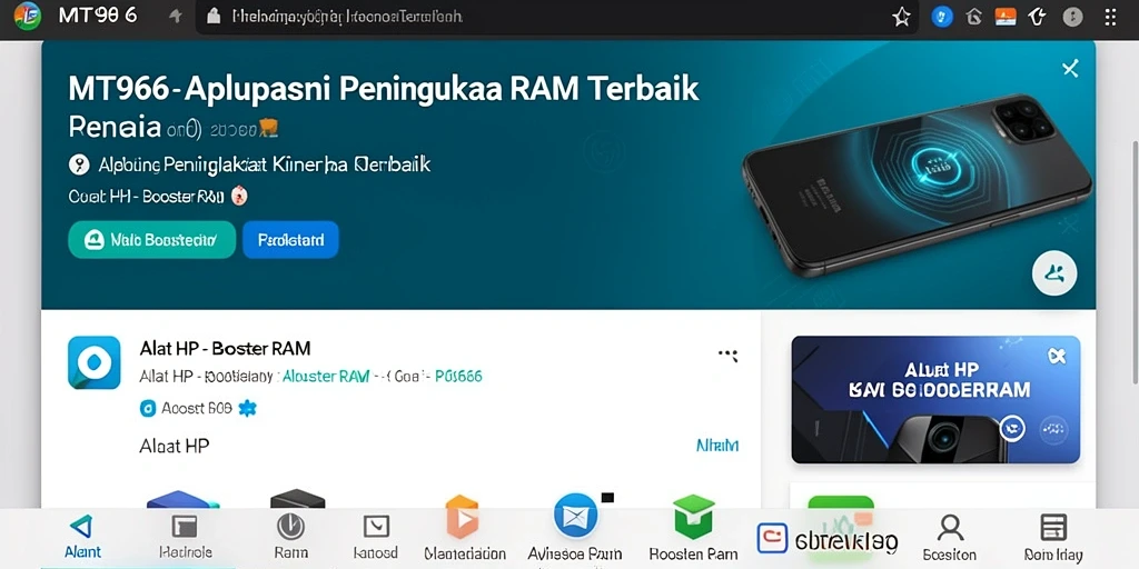 Antarmuka pengguna MT966 yang intuitif untuk pembersihan RAM.