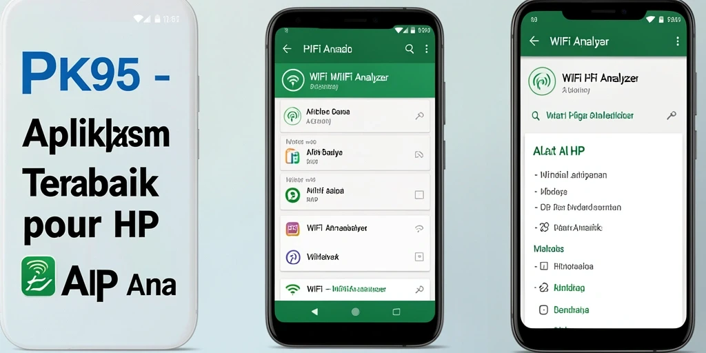 Tampilan antarmuka PK95 yang menarik dan fungsional sebagai WiFi Analyzer.