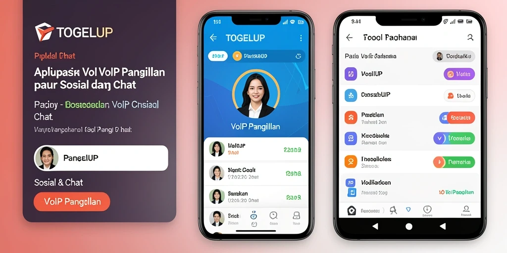 Antarmuka sederhana TOGELUP untuk panggilan VoIP yang mudah digunakan.