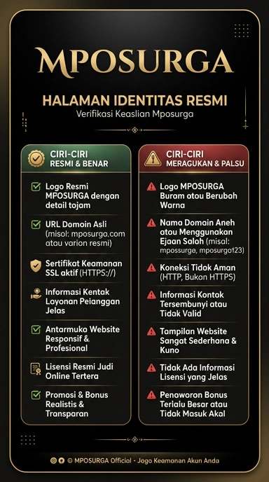 Tampilan kanal resmi mposurga