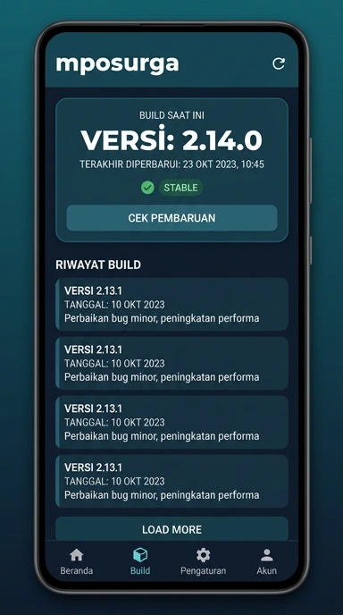Tampilan riwayat versi mposurga